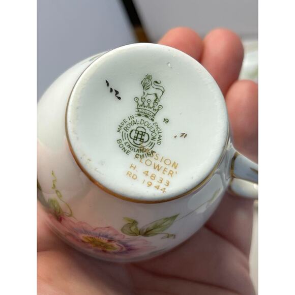 Royal Doulton Passion Flower Demitasse Cup and Saucer - Picture 2 of 2